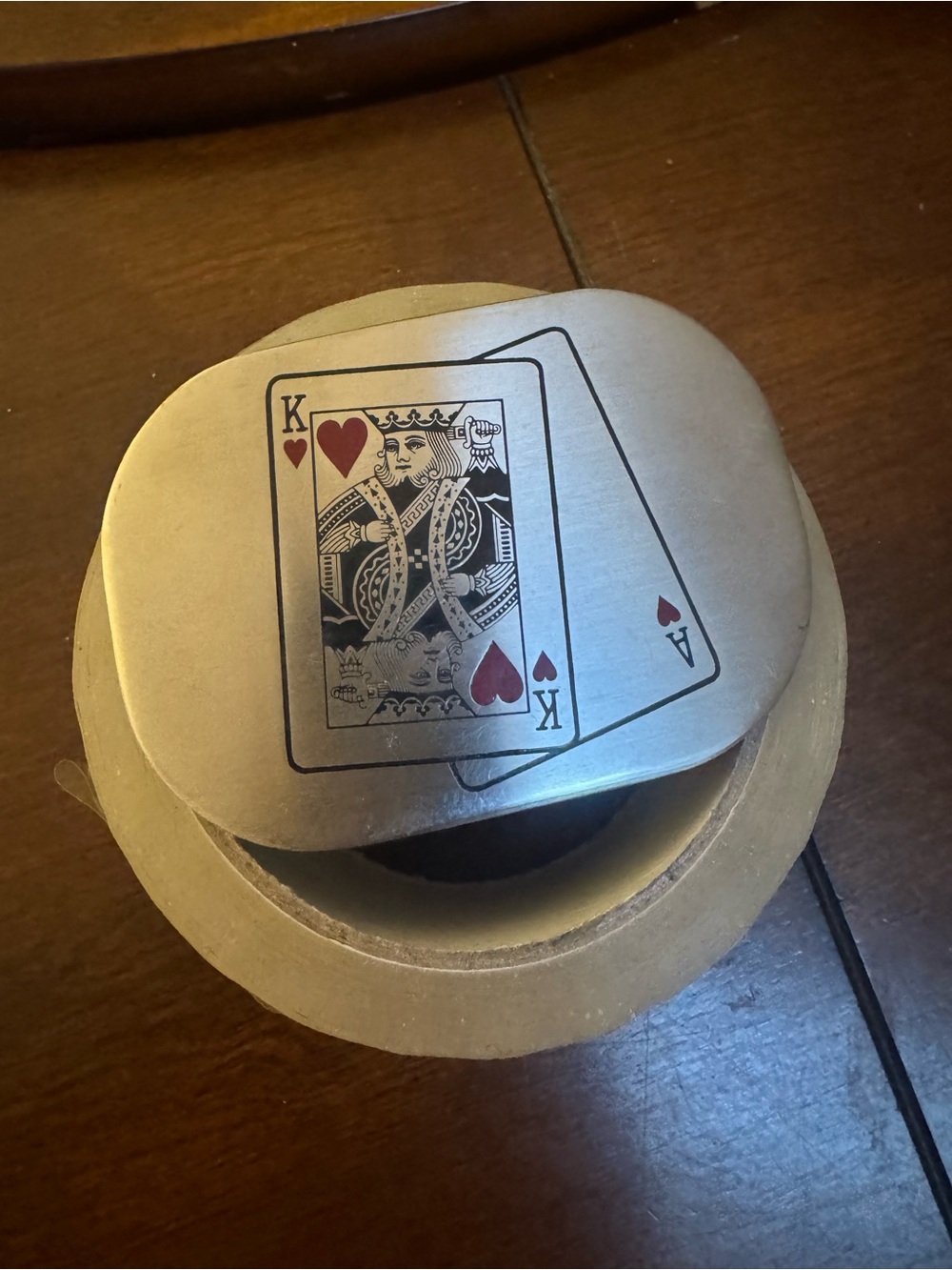 Ace & King of Hearts Belt Buckle out of Vegas